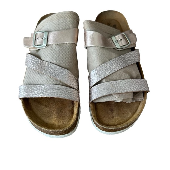 SPRING STEP Flossie Strap Leather Slide Sandal in Champagne  8.5 | 39 - Picture 3 of 8